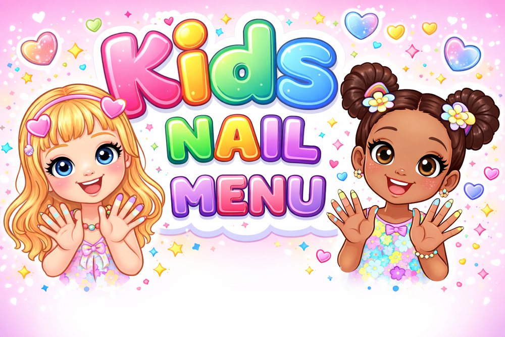 Kids nail menu